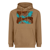Toasted Coconut turquoise glitter leopard background Heavyweight Hoodie - AdoDesignShop