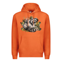 Carrot floral racoon western Premium Hoodie - NancyCooperArtShop
