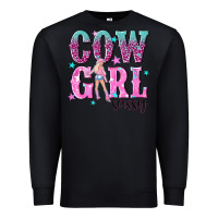 Black cowgirl sassy with pink cowgirl Premium Sweatshirt - NancyCooperArtShop