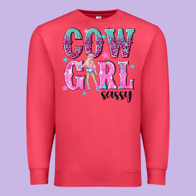 Cowgirl Sassy With Pink Cowgirl Premium Sweatshirt Designed By Nancycooperartshop