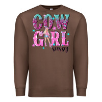Chestnut cowgirl sassy with pink cowgirl Premium Sweatshirt - NancyCooperArtShop