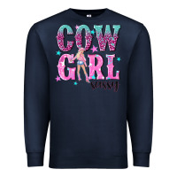 Navy cowgirl sassy with pink cowgirl Premium Sweatshirt - NancyCooperArtShop