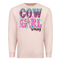 Pale Pink cowgirl sassy with pink cowgirl Premium Sweatshirt - NancyCooperArtShop