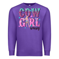 Purple cowgirl sassy with pink cowgirl Premium Sweatshirt - NancyCooperArtShop