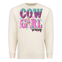 Sandshell cowgirl sassy with pink cowgirl Premium Sweatshirt - NancyCooperArtShop