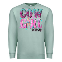 Seafoam cowgirl sassy with pink cowgirl Premium Sweatshirt - NancyCooperArtShop