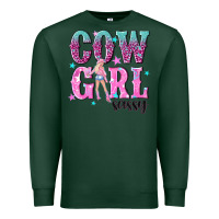 Sports Green cowgirl sassy with pink cowgirl Premium Sweatshirt - NancyCooperArtShop