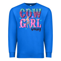 True Royal cowgirl sassy with pink cowgirl Premium Sweatshirt - NancyCooperArtShop
