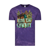 Cloud Purple ride em cowboy Vintage Tee - texasbilliewilder