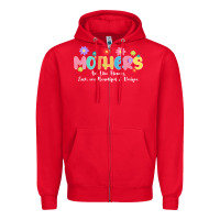 Red mothers are like flower Zipper Hoodie - JahusDesignShop