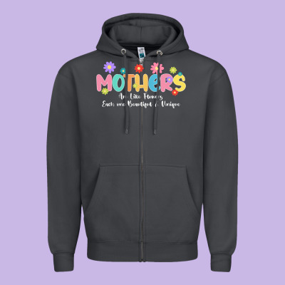 Mothers Are Like Flower Zipper Hoodie Designed By Jahusdesignshop