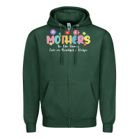 Sports Green mothers are like flower Zipper Hoodie - JahusDesignShop