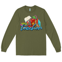 Army Green a  teacher Long Sleeve Tee - Zillion Design Studio