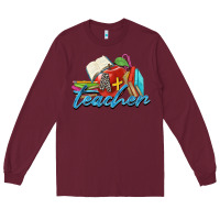 Burgundy a  teacher Long Sleeve Tee - Zillion Design Studio