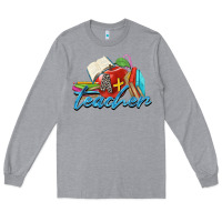 Heather Grey a  teacher Long Sleeve Tee - Zillion Design Studio