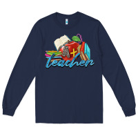 Navy a  teacher Long Sleeve Tee - Zillion Design Studio