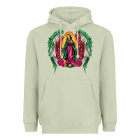 Matcha mexican flag wings our lady of guadalupe Heavyweight Hoodie - Artiststas