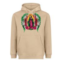 Mushroom mexican flag wings our lady of guadalupe Heavyweight Hoodie - Artiststas