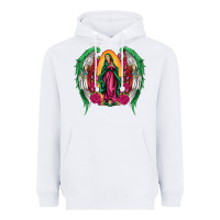 White mexican flag wings our lady of guadalupe Heavyweight Hoodie - Artiststas