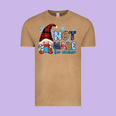 Not Made For Winter With Gnome Vintage Tee Designed By Zillion Design Studio