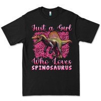 Black just a girl who loves baby spinosaurus Premium Tee - Artiststas