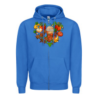 True Royal fall pumpkin heart Zipper Hoodie - AdoDesignShop