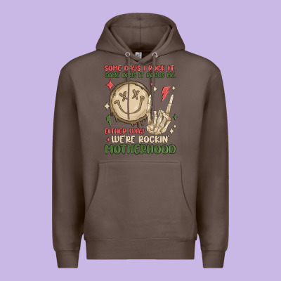 Some Days I Rock It Some Days It Rocks Me Either W Premium Hoodie Designed By Maliassmallbusiness
