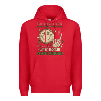 Red some days i rock it some days it rocks me either w Premium Hoodie - MaliasSmallBusiness