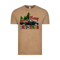 Vintage Coffee merry christmas with black truck Vintage Tee - Zillion Design Studio