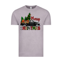 Merry Christmas With Black Truck Vintage Tee | Teevron