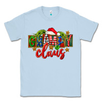 Dusty Blue Christmas grampy claus Classic Tee - FaDigitalArtStudio