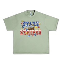 Oil Green stars and striper billie wilder Urban Heavy Tee - texasbilliewilder