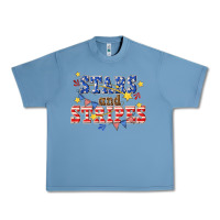 Pebble Blue stars and striper billie wilder Urban Heavy Tee - texasbilliewilder