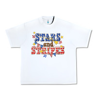 White stars and striper billie wilder Urban Heavy Tee - texasbilliewilder