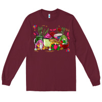 Burgundy mexican gnomes with coffee cups Long Sleeve Tee - CTS Tumbler Store