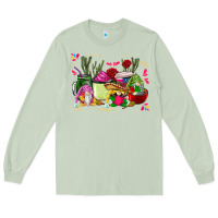 Matcha mexican gnomes with coffee cups Long Sleeve Tee - CTS Tumbler Store