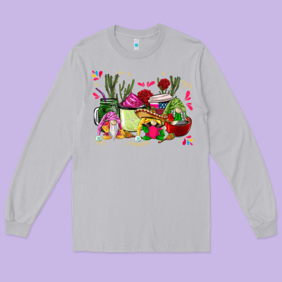 Mexican Gnomes With Coffee Cups Long Sleeve Tee Designed By Cts Tumbler Store
