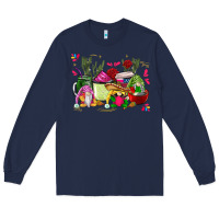 Navy mexican gnomes with coffee cups Long Sleeve Tee - CTS Tumbler Store