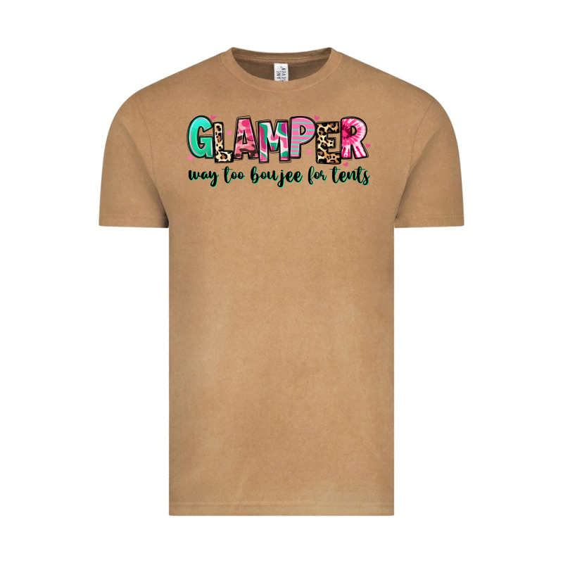 Glamper Way Too Boujee For Tents Vintage Tee by RanaPortraitStore | Teevron