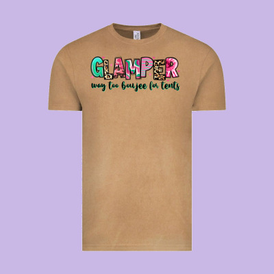 Vintage Tee glamper way too boujee for tents