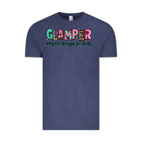 Vintage Denim glamper way too boujee for tents Vintage Tee - RanaPortraitStore