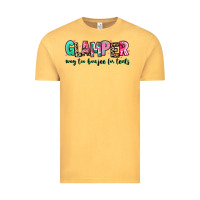 Vintage Mustard glamper way too boujee for tents Vintage Tee - RanaPortraitStore