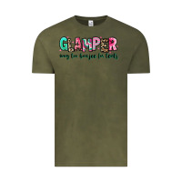 Vintage Olive glamper way too boujee for tents Vintage Tee - RanaPortraitStore