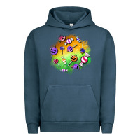 Pigment Midnight Navy halloween candy patches Urban Hoodie - BundleAndBundleShop