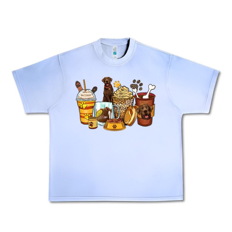 Labrador Retriever Coffee Cups Urban Heavy Tee by Zillion Design Studio | Teevron