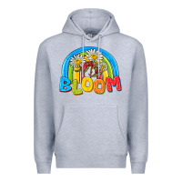 Heather Grey bloom Premium Hoodie - NancyCooperArtShop