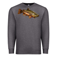 Charcoal Heather brown trout Premium Sweatshirt - LillyAllenDesigns
