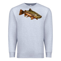 Heather Grey brown trout Premium Sweatshirt - LillyAllenDesigns