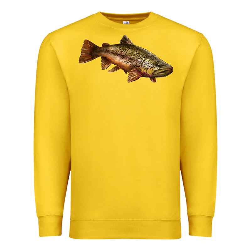 Brown Trout Premium Sweatshirt by LillyAllenDesigns | Teevron