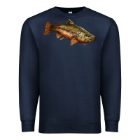 Navy brown trout Premium Sweatshirt - LillyAllenDesigns